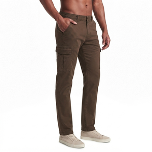 Pantalon cargo décontracté pour homme en coton de qualité supérieure, coupe classique, pour usage quotidien, couleur personnalisée, vente en gros de pantalons pour homme - Product Image 5