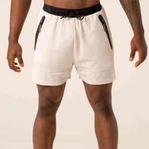 Shorts de sport en coton pour hommes, décontractés, été, gym, course à pied, plage, streetwear, logo personnalisé - Product Image 1