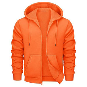 Sweat-shirts d'hiver personnalisables pour hommes, coupe oversize, unis, zippés, en polyester/coton, avec impression en relief - Product Image 6