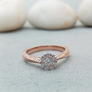 D'VINS JEWELS Trendy Shape Engagement Wedding Ring Brilliant Cut Filled Color D White 14K <b>Solid</b> Gold <b>Silver</b> Gold Plated for - Product Image 1
