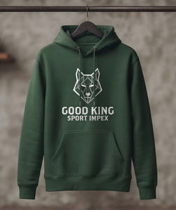 Sweat à capuche surdimensionné personnalisé en molleton de coton épais avec imprimé graphique loup pour homme – Style streetwear - Product Image 1