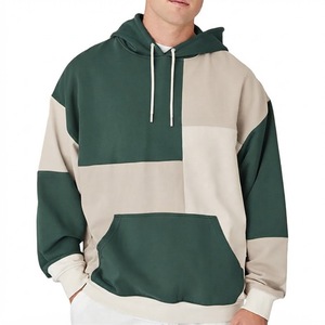 Sudadera con Capucha Oversize para Hombre, Diseño Digital con Bloques de Color, Forro Polar, Bolsillo Canguro, Estilo Casual Urbano, Transpirable, para Invierno - Product Image 4