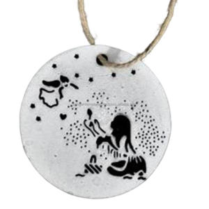 Article décoratif suspendu en fer avec revêtement en poudre blanche fini pour la décoration de la maison et autres décorations de Noël - Product Image 2