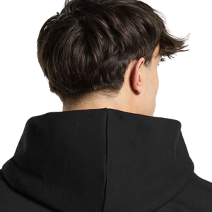 Sweat-shirt à capuche zippé noir surdimensionné pour homme, en molleton épais, coupe décontractée, style streetwear. - Product Image 5