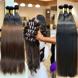 Extensions de cheveux indiens crus à cuticule alignée vierge ondulée Paquets de temple Fournisseurs fiables Source directe-Cheveux crus indiens - Product Image 3