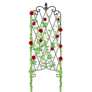 Enrejado de metal resistente para plantas trepadoras de exterior con soporte vertical decorativo para paisajismo en patios traseros. - Product Image 6