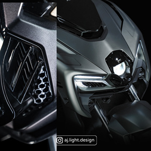 Kit d'éclairage avant multifonction pour moto AJ LIGHT DESIGN Demon Eye LED, blanc naturel, phare SYM MMBCU, fabriqué à Taïwan - Product Image 5