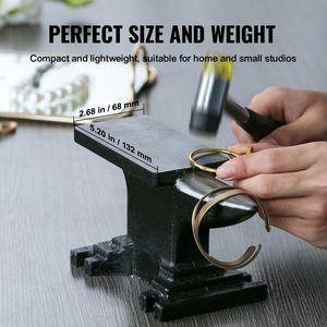 Incudine a corno singolo in acciaio fuso ad alta durezza 8.8 libbre, strumento robusto da fabbro con base compatta e stabile, nuovo design - Product Image 6