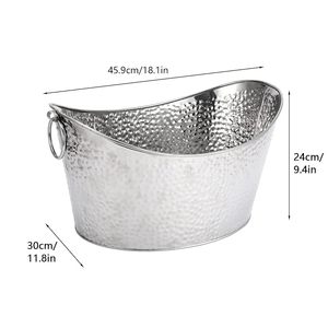 12L Stainless Steel Beverage Tub <b>Ice</b> <b>Bucket</b> for <b>Drinks</b> Beer & Bottles Rust Resistant Large Party & Wedding <b>Drink</b> Cooler Server - Product Image 3