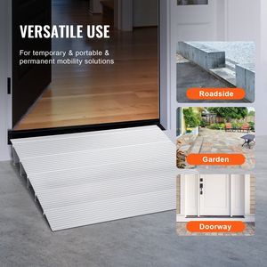 Rampa per Soglia Porta in Alluminio da 5 Pollici, Capacità di Carico 800 Libbre, Accessibile per Sedie a Rotelle, con Rampa Regolabile - Product Image 6