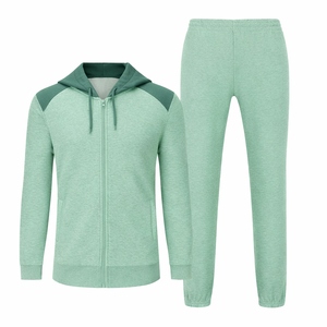 Customizable Polyester/Cotton Breathable Quick Dry Lightweight Hooded Drawstring 2-in-1 Design Men's Winter Sport Tracksuit - Product Image 6