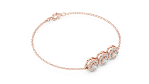 Pulsera de Lujo con Diamante Cultivado en Laboratorio, Chapada en Oro Blanco de 14k, Regalo de Boda para Mujer - Product Image 2