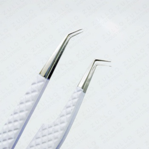 Stylish 3PCS Eyelash Extension Tweezers Gift Set White Powder Coated Stainless Steel with <b>Lash</b> Mirror Beauty Tool <b>Kit</b> - Product Image 4