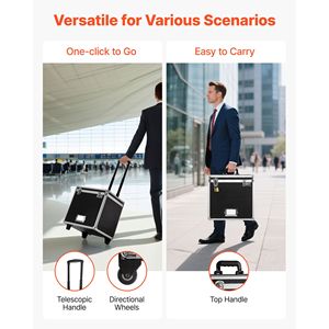 Valigetta Portatile 15.6 X 12.6 X 15 Pollici con Maniglia Telescopica e Chiusura di Sicurezza per Documenti e Attività Commerciali - Product Image 5