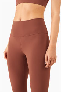 Leggings de yoga de haute qualité, extensibles dans quatre directions, imperméables, respirants, longueur cheville, taille haute, effet push-up, motif uni - Product Image 3