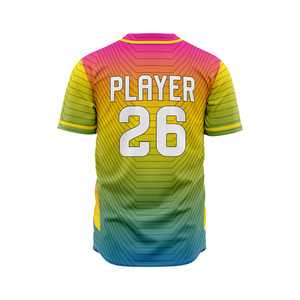 Camisetas de Béisbol/Sóftbol Personalizadas con Logotipo, Transpirables, de Secado Rápido, Unisex, para Adultos, 100% Poliéster, Impresión por Transferencia de Calor - Product Image 5