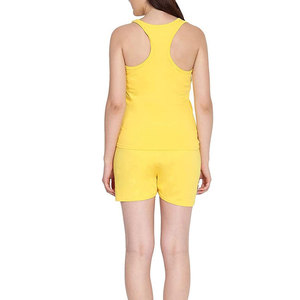 Ensemble short sans manches pour femme, style streetwear moderne et décontracté, confortable et doux, idéal pour la détente - Product Image 4