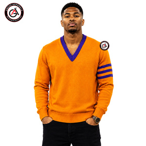 Vente en gros de cardigans d'hiver Omega brodés pour hommes, 100% laine |   Cardigan respirant anti-rides de style personnalisé - Product Image 1