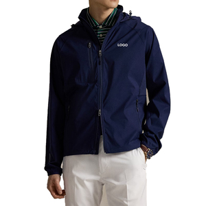 Men's Lightweight <b>Packable</b> Nylon Hooded <b>Jacket</b> Water Repellent Full Zip Windbreaker Outdoor Running <b>Jacket</b> Custom OEM Top - Product Image 2