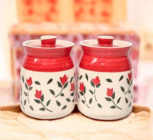 Classic Ceramic <b>Storage</b> Jar Minimal Ribbed Design Airtight Lid Durable Multipurpose <b>Kitchen</b> Bathroom Organizer - Product Image 3