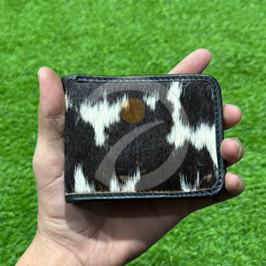 Portefeuille en fourrure véritable fait main de qualité supérieure, porte-monnaie compact en cuir pour homme avec finition naturelle douce - Product Image 6