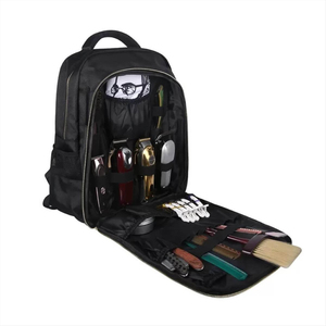 Portable Durable Multi-Function Barber <b>Backpack</b> Nylon/Polyester Material <b>Tool</b> Pockets Side Compartment for Men's Personal Care - Product Image 1