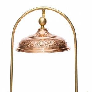 Plat à chafing en cuivre martelé à la main avec support en laiton et gravures florales – Ensemble de service de luxe pour buffets, idéal pour hôtels et événements - Product Image 3