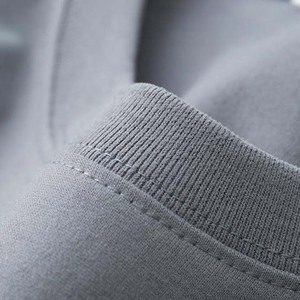 Customizable Solid Front Mens Short Sleeve O-Neck Knitted 100% Cotton Quick Dry Breathable Regular Fit T-Shirts - Product Image 3