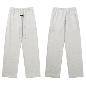 Men's <b>Wool</b> Knitted Straight Leg <b>Pants</b> With Drawstring Elastic Waist Winter Casual Trousers - Product Image 1