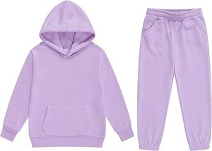 Conjunto Deportivo de Invierno para Niños, Sudadera con Capucha y Pantalones Jogger, Ropa Deportiva Unisex para Niños Pequeños, Forro Polar Cálido, Pana 100% Algodón, Personalizado - Product Image 2