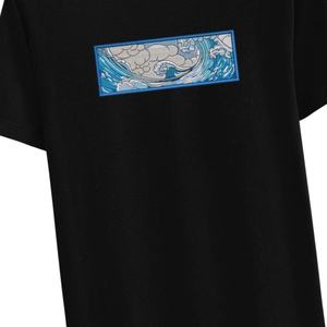 เสื้อยืดปักลายคลื่นทะเล ดีไซน์ศิลปะ ทรงโอเวอร์ไซส์ ยูนิเซ็กส์ สตรีทแวร์ ผ้าฝ้ายคุณภาพสูง แฟชั่นลำลอง รับผลิตแบบ OEM ODM - Product Image 6