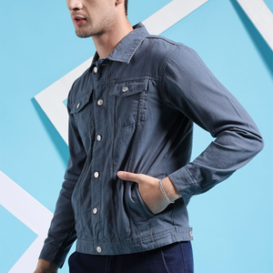 OEM <b>Mens</b> Denim Jean <b>Jacket</b> Casual Outwear Fall <b>Jacket</b> Denim Button up Coat Oversize Denim <b>Jacket</b> for <b>Men</b> acidwash fashion casual - Product Image 3