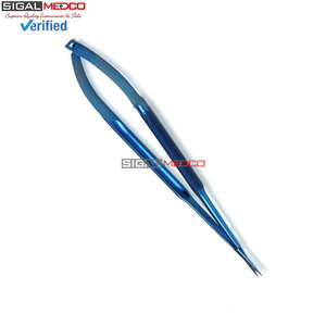 Micro Scissors <b>Angled</b> Blades Curved Tip High Quality Clinical Surgical <b>Tool</b> Manual CE Certified Stainless Steel Precision - Product Image 3