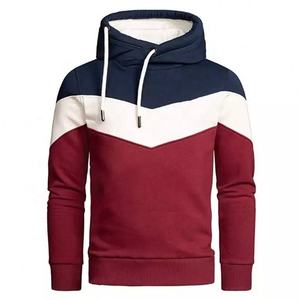 De moda llano hip hop streetwear suéter de bloque de color de los hombres sudaderas con capucha - Product Image 4