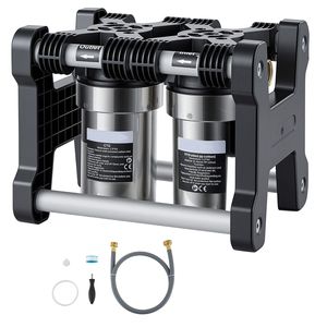 Sistema di Filtrazione Acqua Premium a Doppio Stadio da 5 Micron per Camper, Raccordo da 3/4'' con Due Cartucce per Componenti e Sistemi RV - Product Image 1