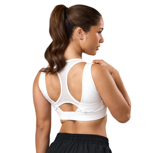 Custom Women's High Impact <b>Open</b> Back Racerback Sports <b>Bra</b> Quick Dry Breathable Yoga Gym Workout Fitness Activewear Crop Top - Product Image 2