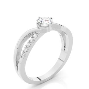VDS 3.5CT Lab Grown Diamond Brilliant Cut <b>Solitaire</b> <b>Ring</b> | Women's 925 <b>Silver</b> Platinum Plated Band | DEF Color Ethnic Style - Product Image 3