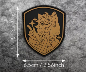Profit Sport Anime <b>Cartoon</b> Shield Patch Soft PVC Embossed Sew-On Badge Cute Style Custom Decoration - Product Image 3