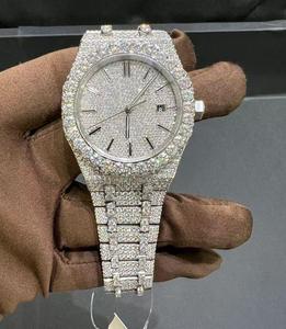 Reloj de Lujo con Movimiento Mecánico de Cuarzo, Deportivo, en Oro Blanco y Oro Amarillo, de Moda, para Negocios, de Alta Gama, Edición Limitada, Estilo Hip Hop, con Diamantes VVS - Product Image 1