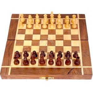 Sheesham <b>Wood</b> <b>Chess</b> <b>Set</b> Tribal Motifs Wholesale | Handcrafted Indian Board Game - Product Image 1