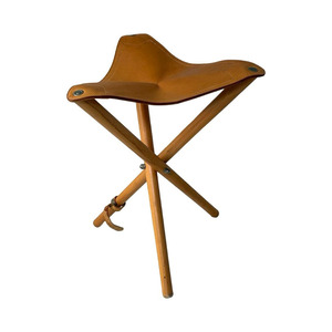 Luxury handmade leather hunting <b>stool</b> <b>portable</b> camping <b>stool</b> wholesale supplier OEM custom furniture export in reasonable price - Product Image 1
