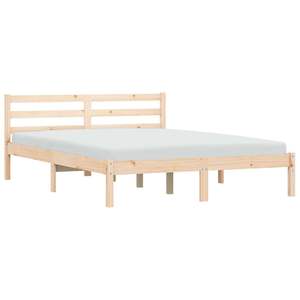 Base de Cama de Madera de Pino Sólido 82.09 X 62.01 X 27.36 Pulgadas, Categoría de Productos de Camas de Madera Natural - Product Image 2