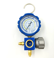 Manomètre de test de pression pour réfrigérant avec vanne de visualisation VMG-1-S-L, conception à manifolds simples, outil de charge de réfrigérant
