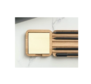 Wood Customize <b>Sticky</b> <b>Note</b> Pad Holder And Pen Stand Desk Accessories Organizer Tray Wood <b>Sticky</b> <b>Notes</b> Holder - Product Image 6