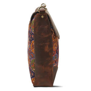 Sac bandoulière en cuir véritable à rabat motifé, sacoche pour ordinateur portable, grande capacité, léger, pour les voyages et l'usage quotidien - Product Image 3