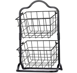 Panier de rangement en métal pour fruits et légumes avec support de présentation pour la cuisine domestique - Product Image 1