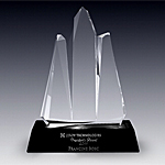 Custom Acrylic Crystal Award Trophy Engraved Logo Recyclable Durable Recognition Plaque for Celebrating Excellence Achievements - Product Image 2