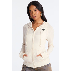 Wholesale Women Zip Hoodie Ribbed Knit Jacket Casual Streetwear Custom Fashion Apparel Supplier USA Market - Product Image 1