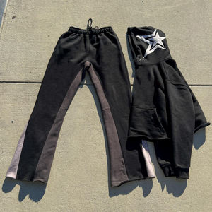 Sudadera con capucha y cremallera personalizada con tu logo para hombre, de gran venta, conjunto informal de sudadera con capucha y pantalón para correr o chándal para hombre - Product Image 2