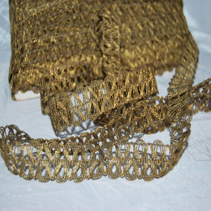 Latest Classic 2m <b>Antique</b> Gold Braid Medieval Monastery Heavy Metal Trim for Church Garments <b>Dolls</b> Vintage Rare Decoration - Product Image 6